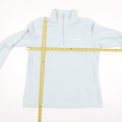 Regatta Women's Blue 1/4 Zip Fleece Sweatshirt UK 14