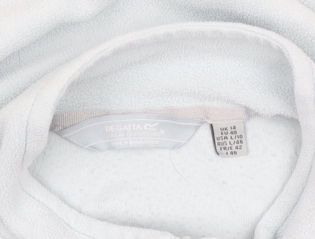 Regatta Women's Blue 1/4 Zip Fleece Sweatshirt UK 14