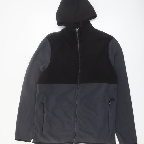 Mountain Warehouse Mens Black Full Zip Fleece Hoodie XL