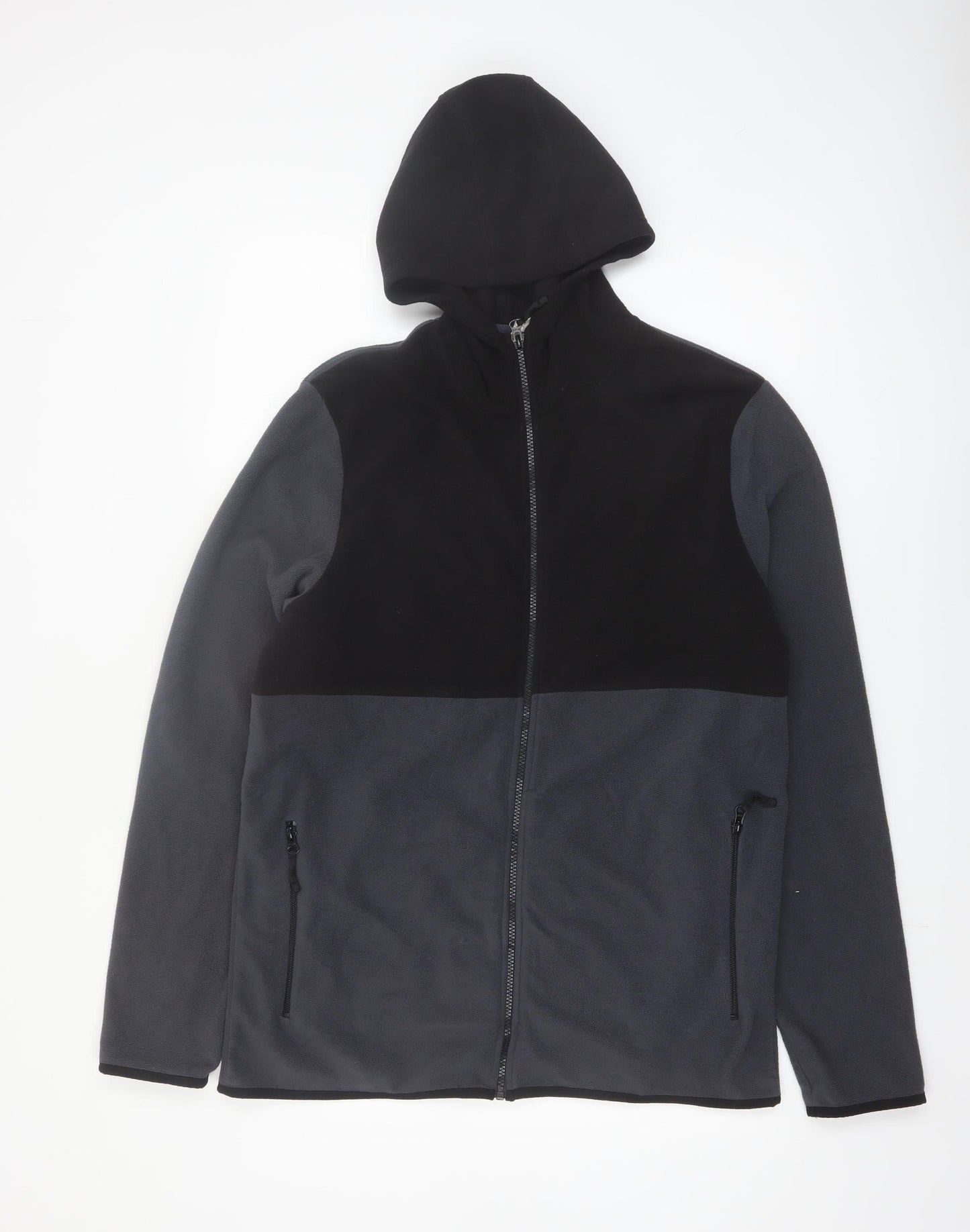Mountain Warehouse Mens Black Full Zip Fleece Hoodie XL