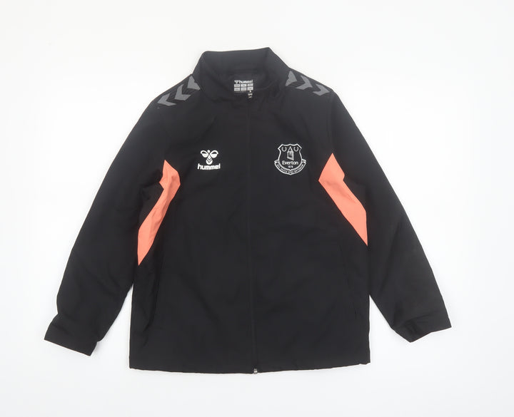Hummel Boys Black Everton Track Jacket 9-10 Years Full Zip Polyester