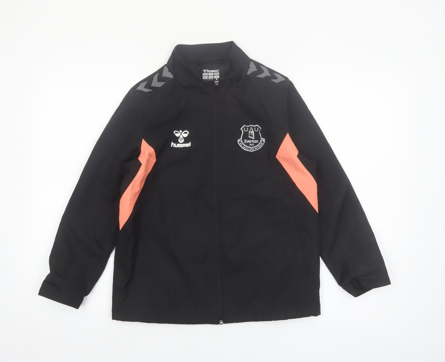 Hummel Boys Black Everton Track Jacket 9-10 Years Full Zip Polyester