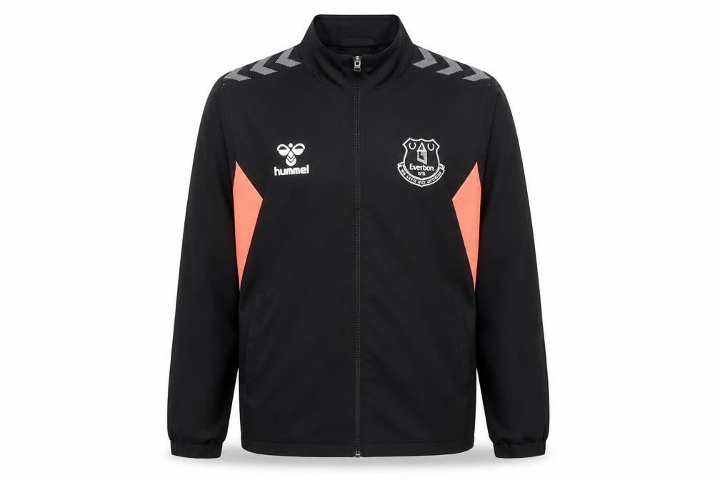 Hummel Boys Black Everton Track Jacket 9-10 Years Full Zip Polyester