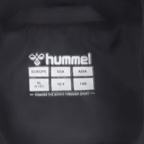 Hummel Boys Black Everton Track Jacket 9-10 Years Full Zip Polyester