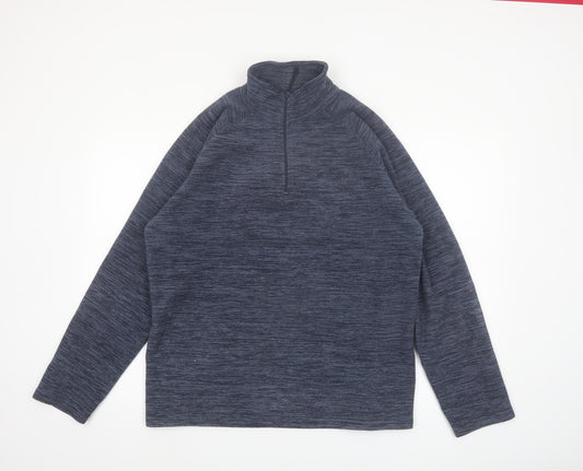 Mountain Warehouse Men's Blue Fleece 1/4 Zip Pullover Sweatshirt M