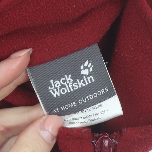 Jack Wolfskin Men's Red Fleece 1/2 Zip Pullover Sweatshirt Size S