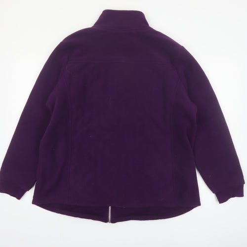 Maine New England Womens Purple Fleece Jacket Size 20