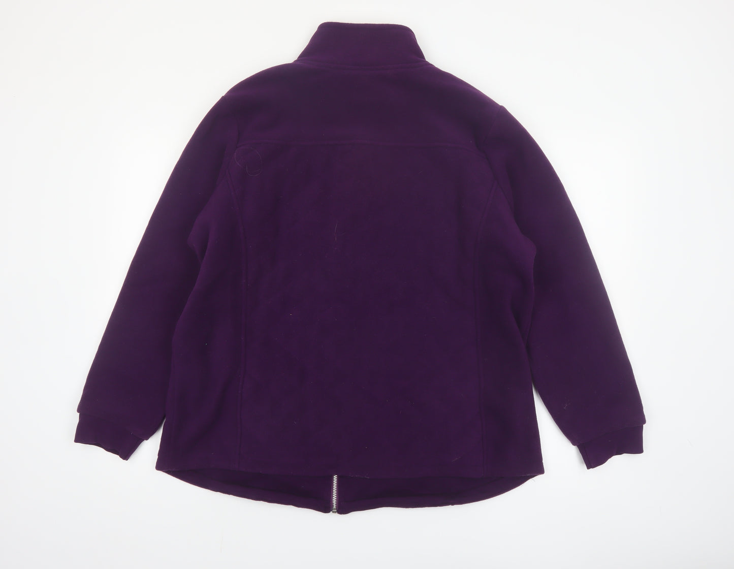 Maine New England Womens Purple Fleece Jacket Size 20