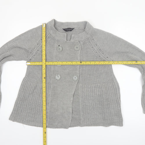 Dorothy Perkins Women’s Grey Chunky Knit Cardigan Size 8