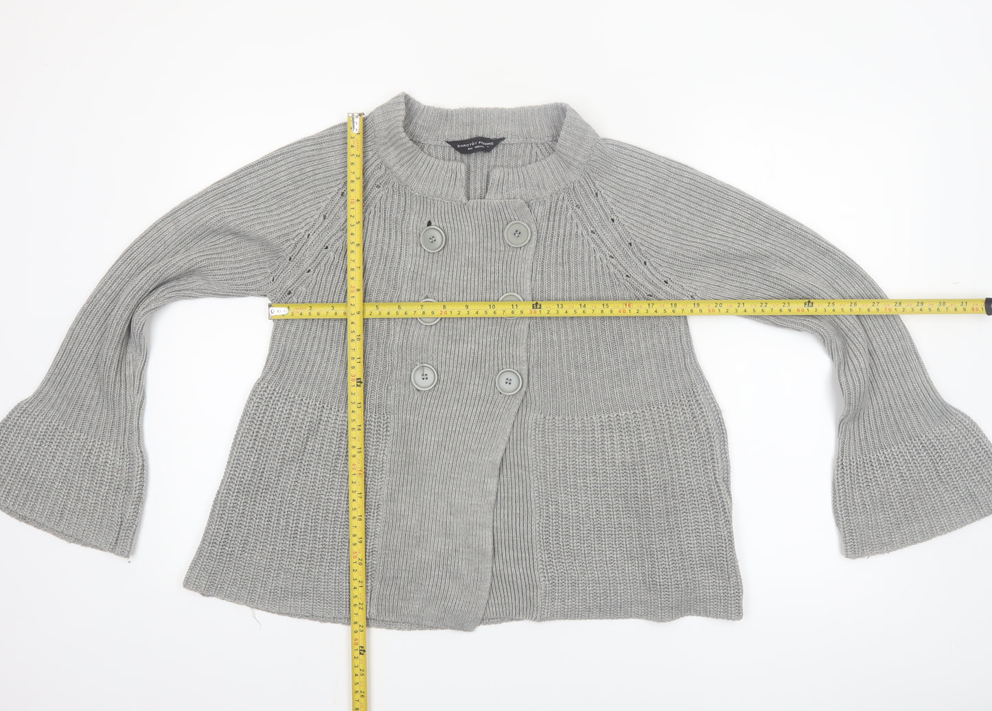 Dorothy Perkins Women’s Grey Chunky Knit Cardigan Size 8