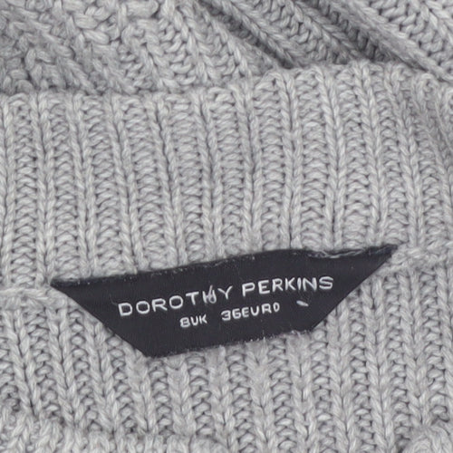 Dorothy Perkins Women’s Grey Chunky Knit Cardigan Size 8
