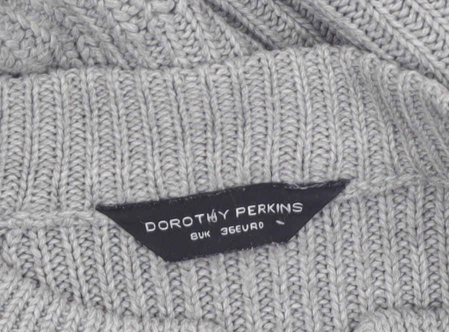 Dorothy Perkins Women’s Grey Chunky Knit Cardigan Size 8