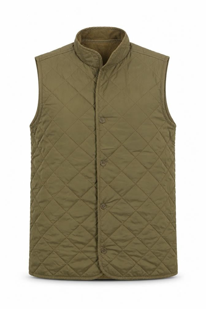 Marks and Spencer Boys Green Quilted Waistcoat 13-14 Years Lined Thermal