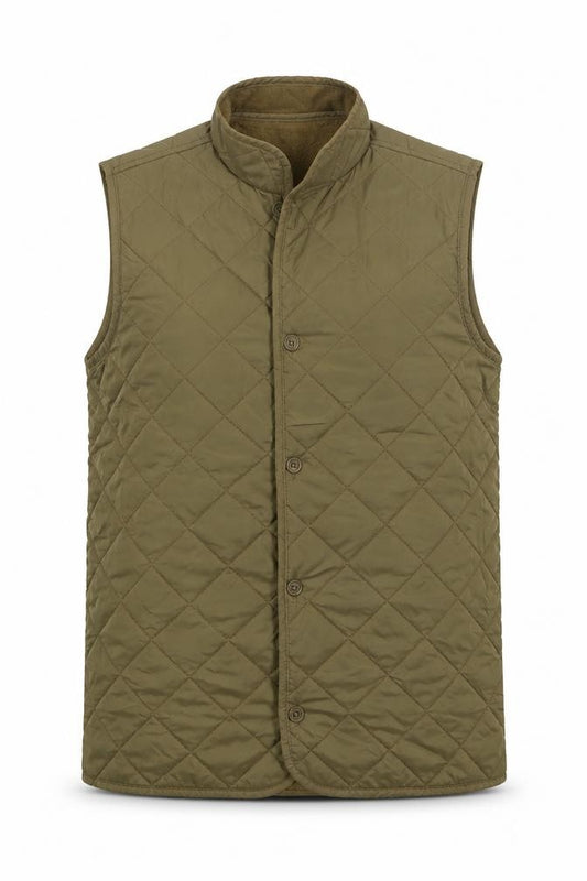 Marks and Spencer Boys Green Quilted Waistcoat 13-14 Years Lined Thermal