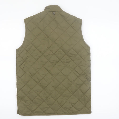 Marks and Spencer Boys Green Quilted Waistcoat 13-14 Years Lined Thermal
