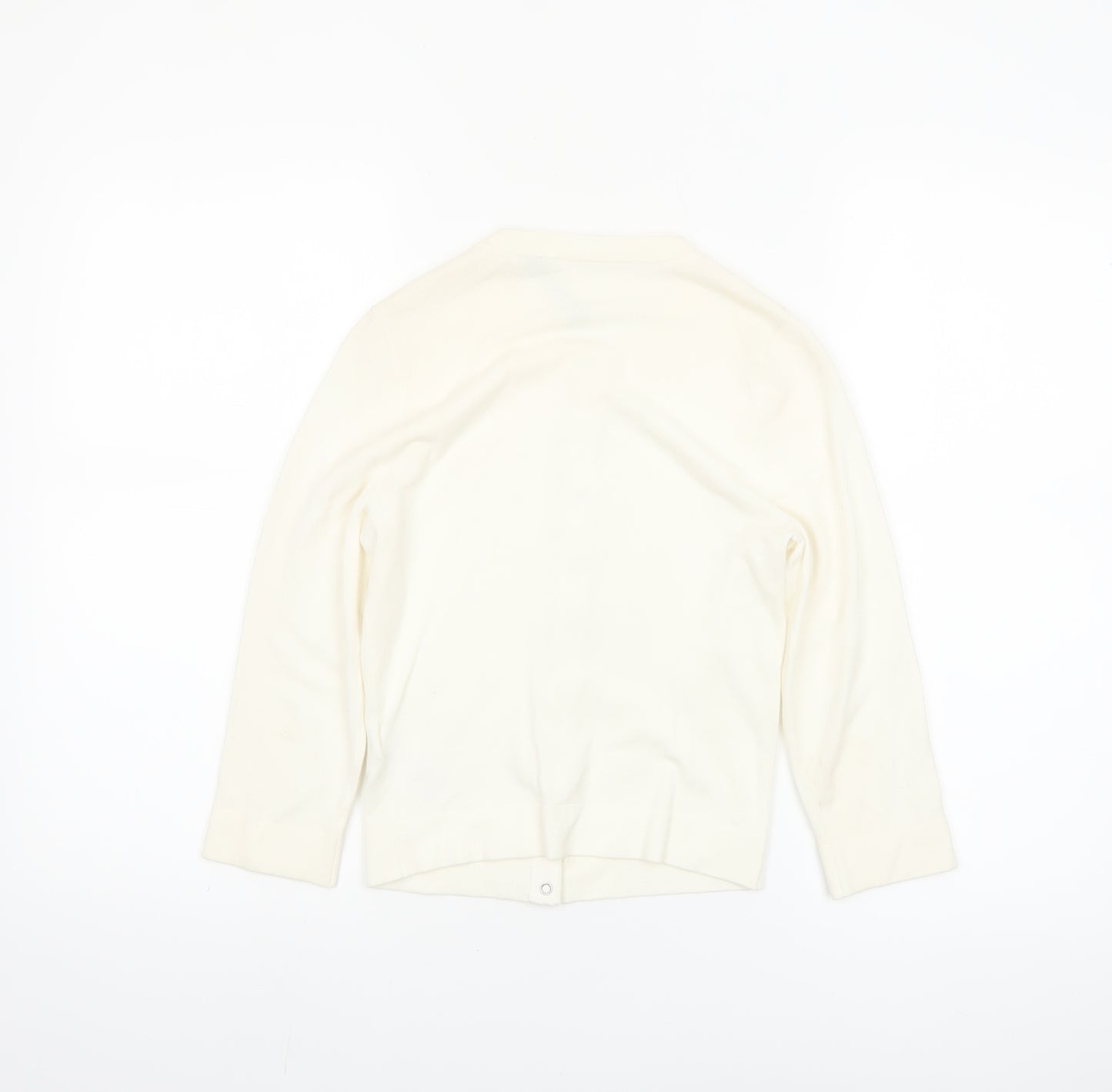 Karen Millen Women’s Ivory Long Sleeve Crew Neck Cardigan XS