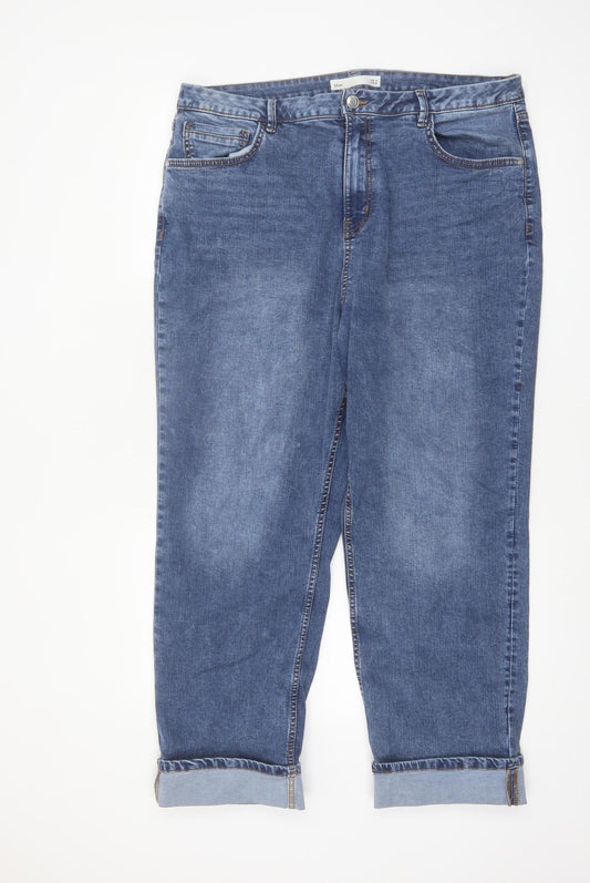 Dunnes Stores Women's Blue Mid Wash Slim Straight Jeans Size 18