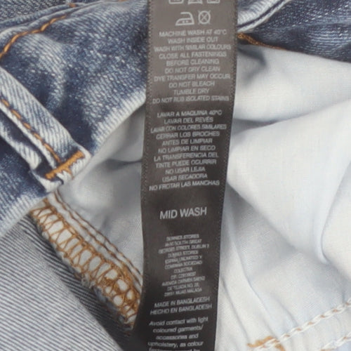 Dunnes Stores Women's Blue Mid Wash Slim Straight Jeans Size 18