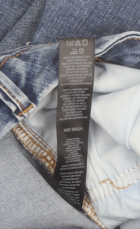 Dunnes Stores Women's Blue Mid Wash Slim Straight Jeans Size 18