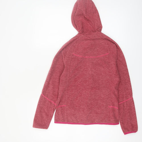 McKINLEY Girls Pink Full Zip Fleece Hoodie Size 12 Years