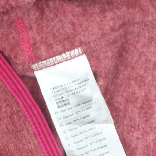 McKINLEY Girls Pink Full Zip Fleece Hoodie Size 12 Years
