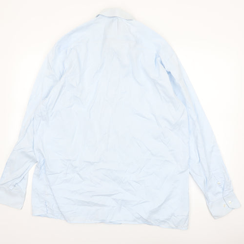 Paul Costelloe Men’s Blue 16.5in Cotton Long Sleeve Button-Up Shirt