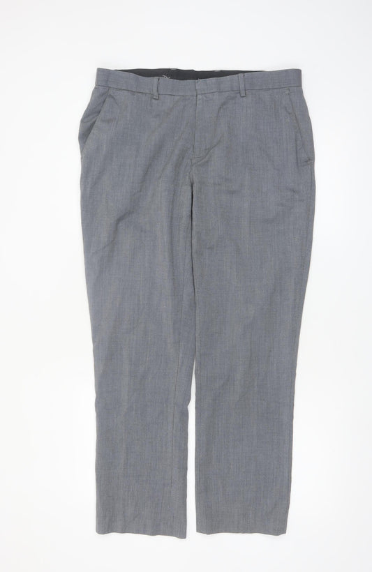The Savile Row Company Men's Grey 36R Dress Trousers