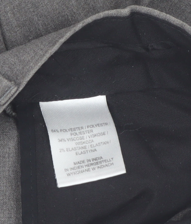 Mark Law Men's Grey 36R Dress Pants Trousers Regular Fit