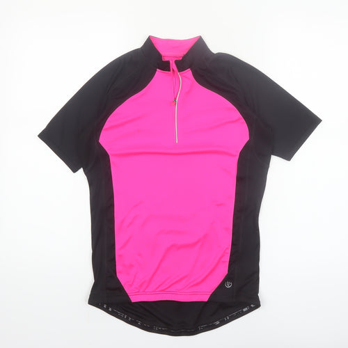 Dunnes Stores Women's Pink Black Performance Sport Cycling T-Shirt S
