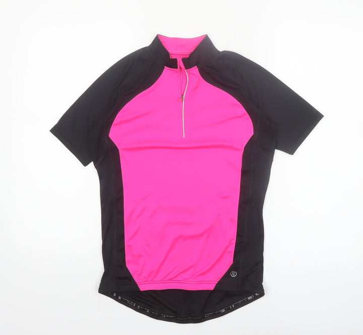 Dunnes Stores Women's Pink Black Performance Sport Cycling T-Shirt S