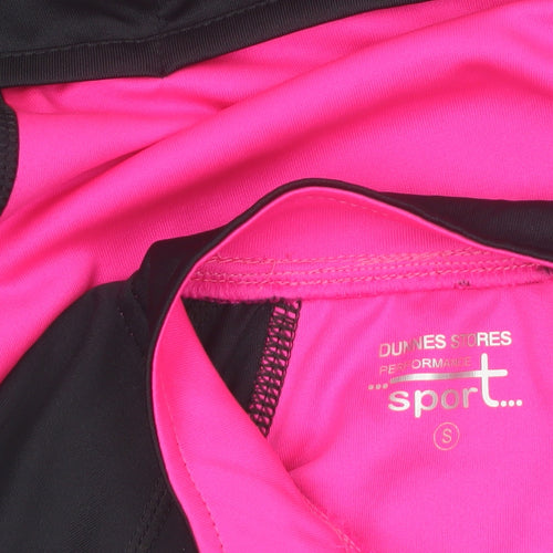 Dunnes Stores Women's Pink Black Performance Sport Cycling T-Shirt S