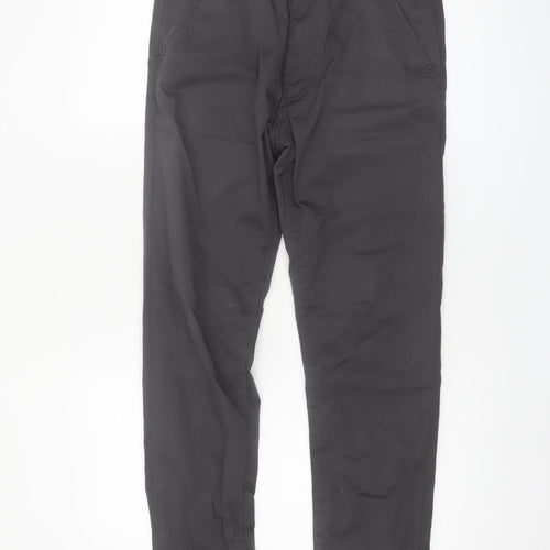 Enzo Jeans Men's Black Slim Fit Chino Trousers 30S