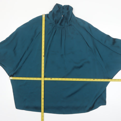 Gallery Women’s Teal Green Polyester Blouse UK 14