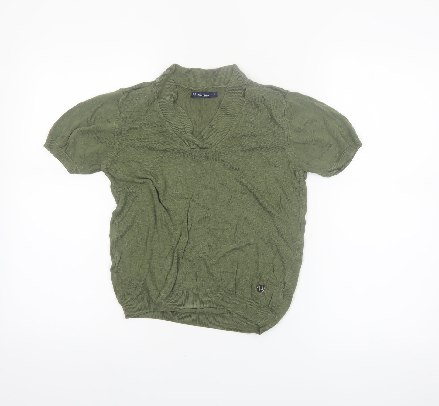 Allen Solly Women’s Green V-Neck Knit Blouse Size S