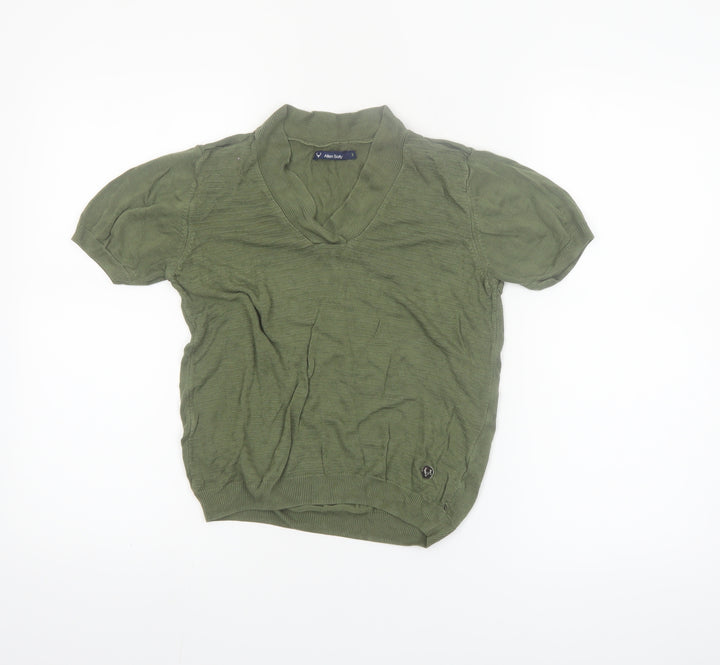 Allen Solly Women’s Green V-Neck Knit Blouse Size S