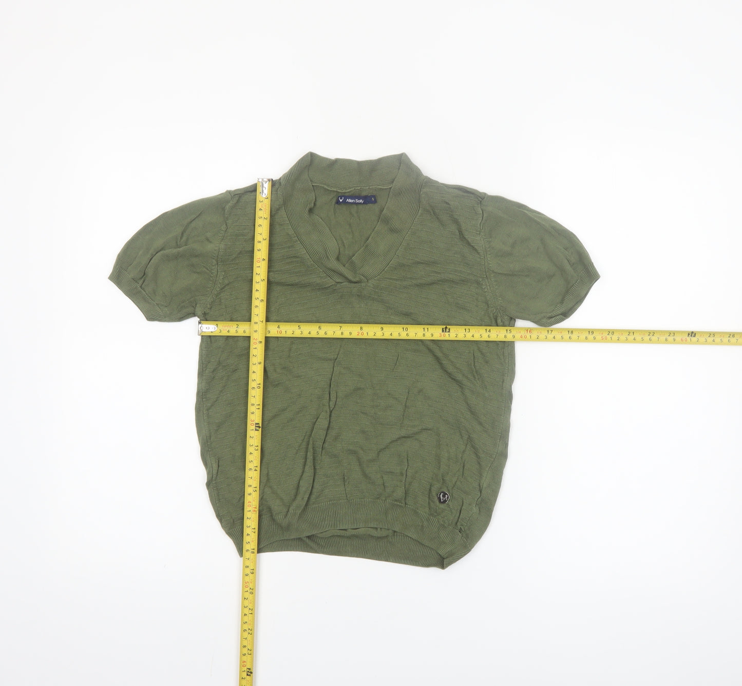 Allen Solly Women’s Green V-Neck Knit Blouse Size S