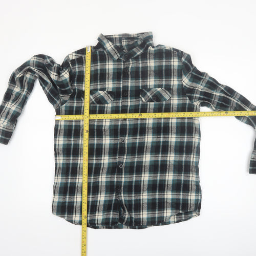 Mountain Warehouse Men's Blue Checked Flannel Button-Up Shirt Size L