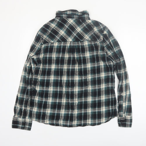 Mountain Warehouse Men's Blue Checked Flannel Button-Up Shirt Size L