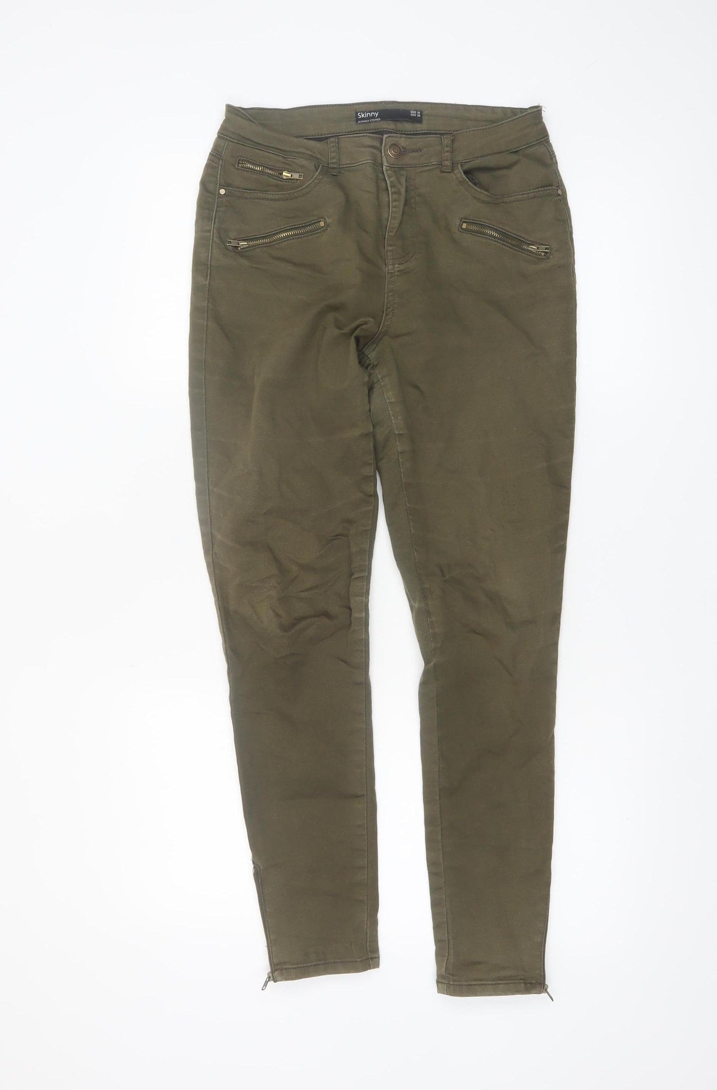Dunnes Stores Women's Green Skinny Jeans Size 10