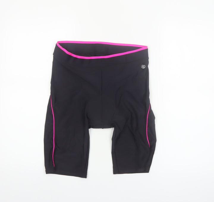 Dunnes Stores Women Black Medium Biker Activewear Shorts Nylon Blend