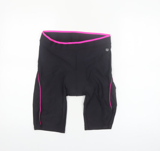 Dunnes Stores Women Black Medium Biker Activewear Shorts Nylon Blend
