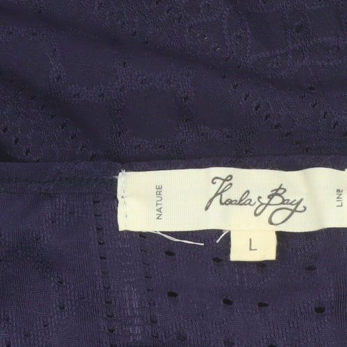 Koala Bay Women's Purple Lace Short Sleeve Blouse Size L
