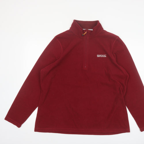 Regatta Great Outdoors Womens Red Fleece Pullover Sweatshirt UK 18