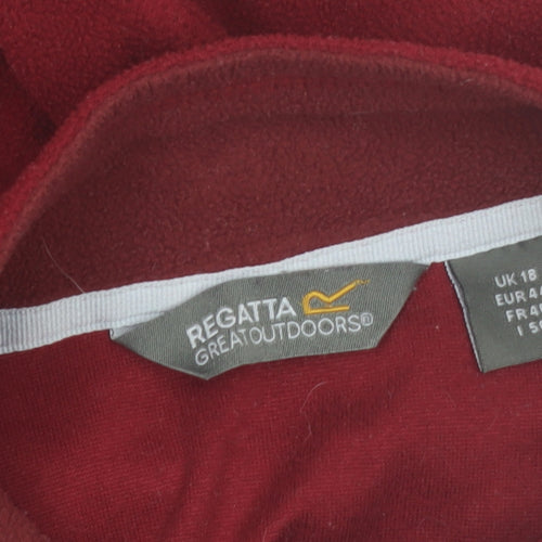 Regatta Great Outdoors Womens Red Fleece Pullover Sweatshirt UK 18