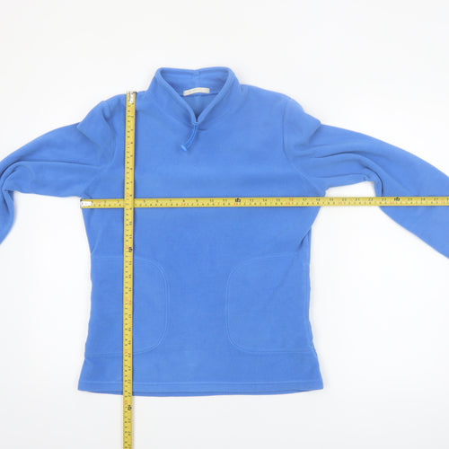 Marks and Spencer Women Azure Blue Pullover Fleece Sweatshirt UK 10