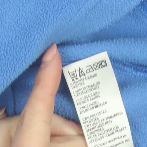 Marks and Spencer Women Azure Blue Pullover Fleece Sweatshirt UK 10