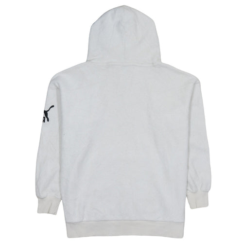 PUMA Women's Ivory XS Pullover Hoodie with Logo Sleeve Pocketed Sweatshirt