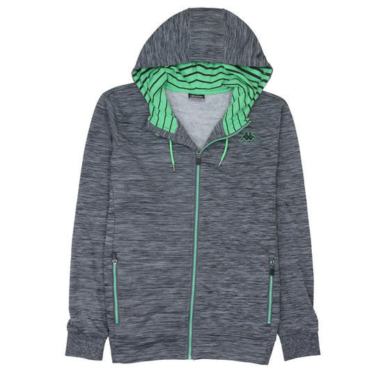 Kappa Men's Grey 2XL Full Zip Hoodie Jacket with Logo