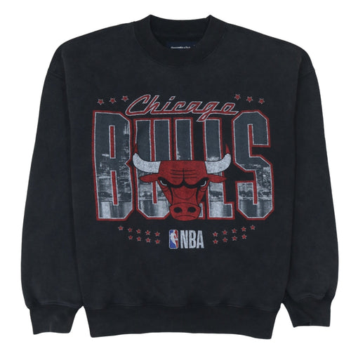 Abercrombie & Fitch Women Black Chicago Bulls Oversized Sweatshirt S