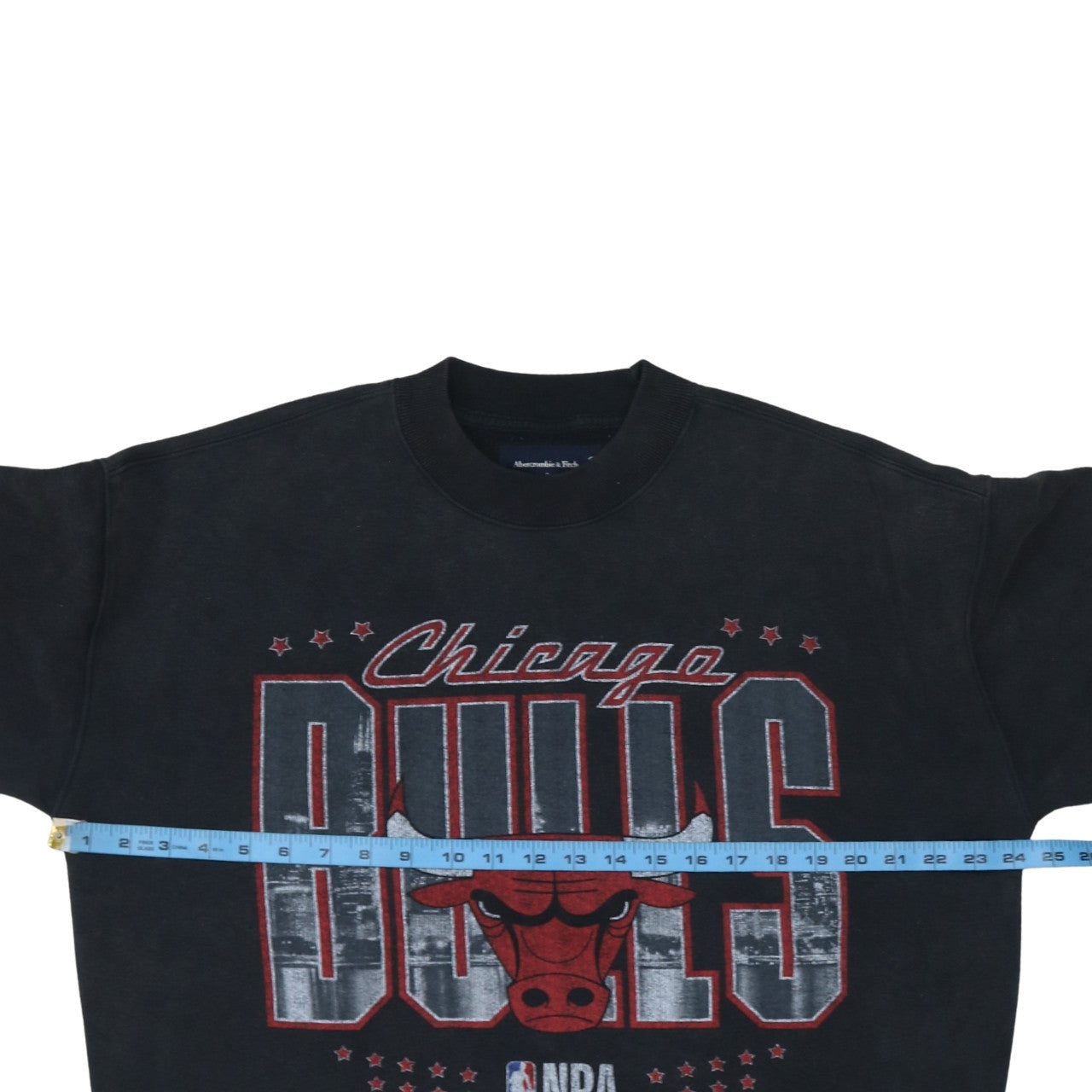 Abercrombie & Fitch Women Black Chicago Bulls Oversized Sweatshirt S